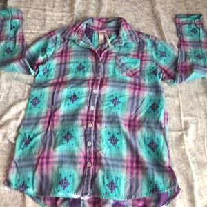 Justice flannel shirt